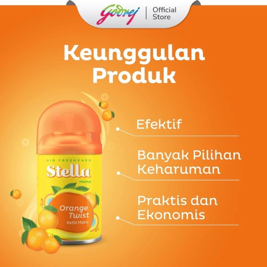 Stella Matic Orange Twist Pengharum Ruangan 160ml