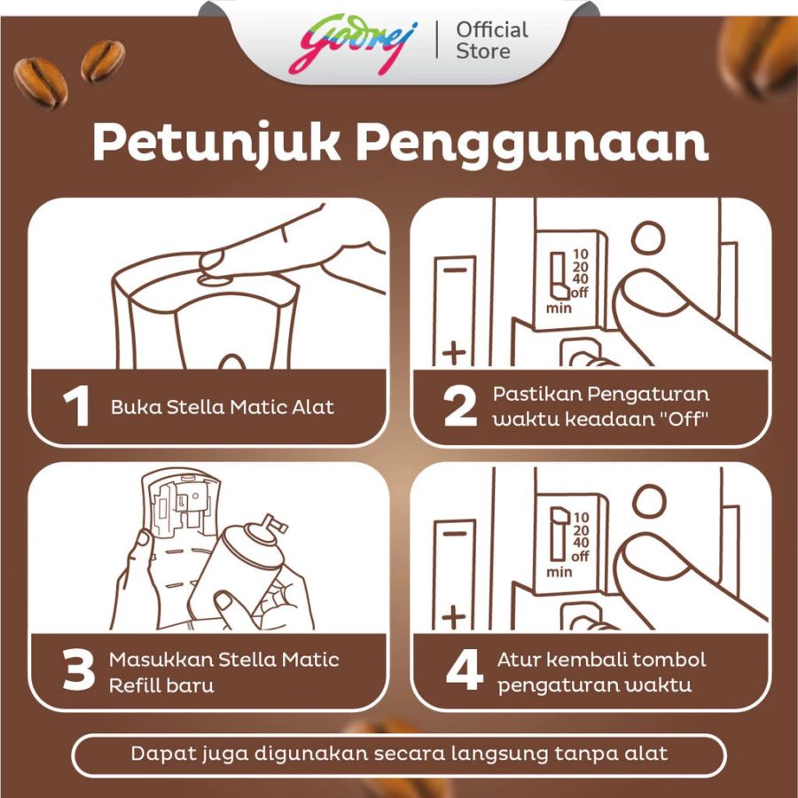 Stella Matic Caffe Latte Pengharum Ruangan Refill 160ml