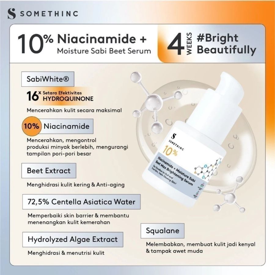 Somethinc 10% Niacinamide + Moisture Sabi Beet Max Brightening Serum Wajah 20ml
