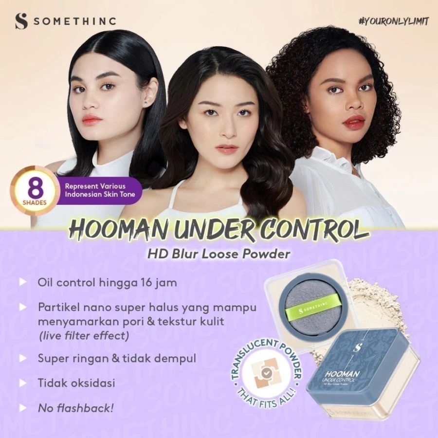 Somethinc Hooman Under Control HD Blur Loose Powder Beige 13gram