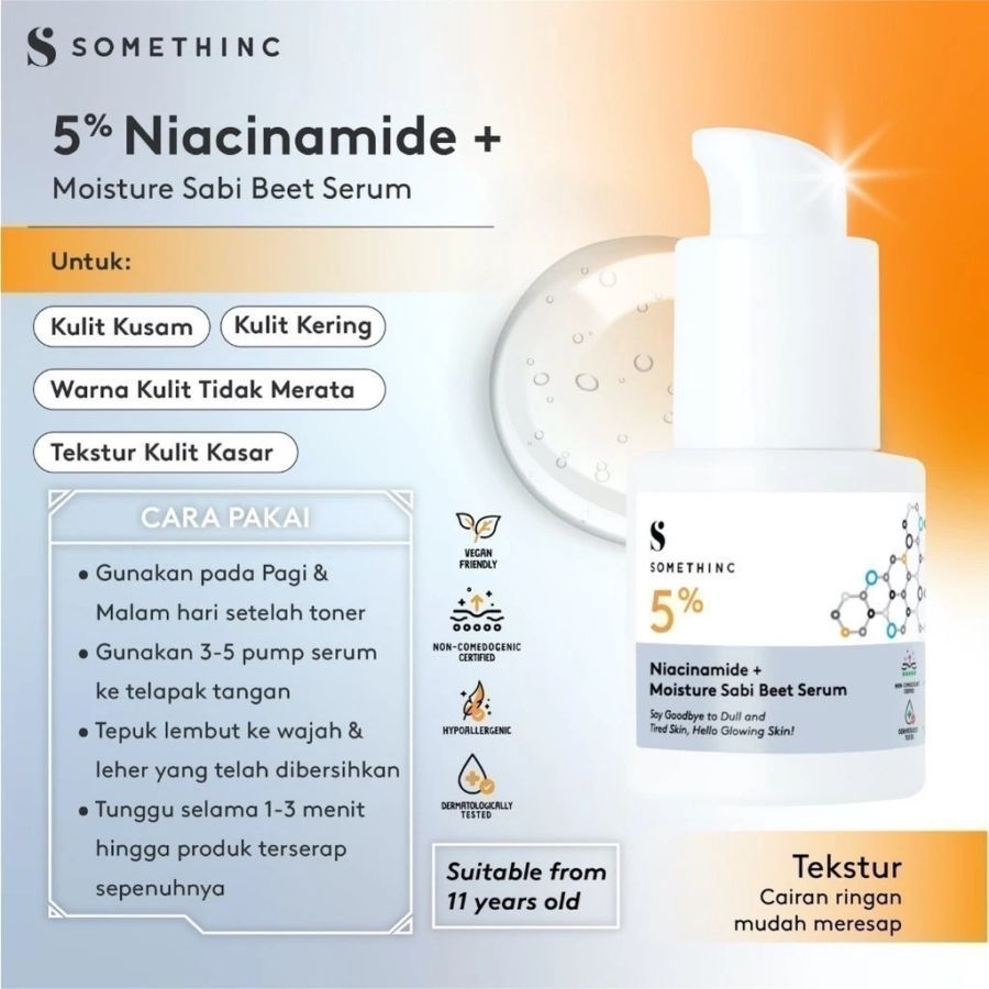 Somethinc 5% Niacinamide + Moisture Sabi Beet Serum Wajah 20ml
