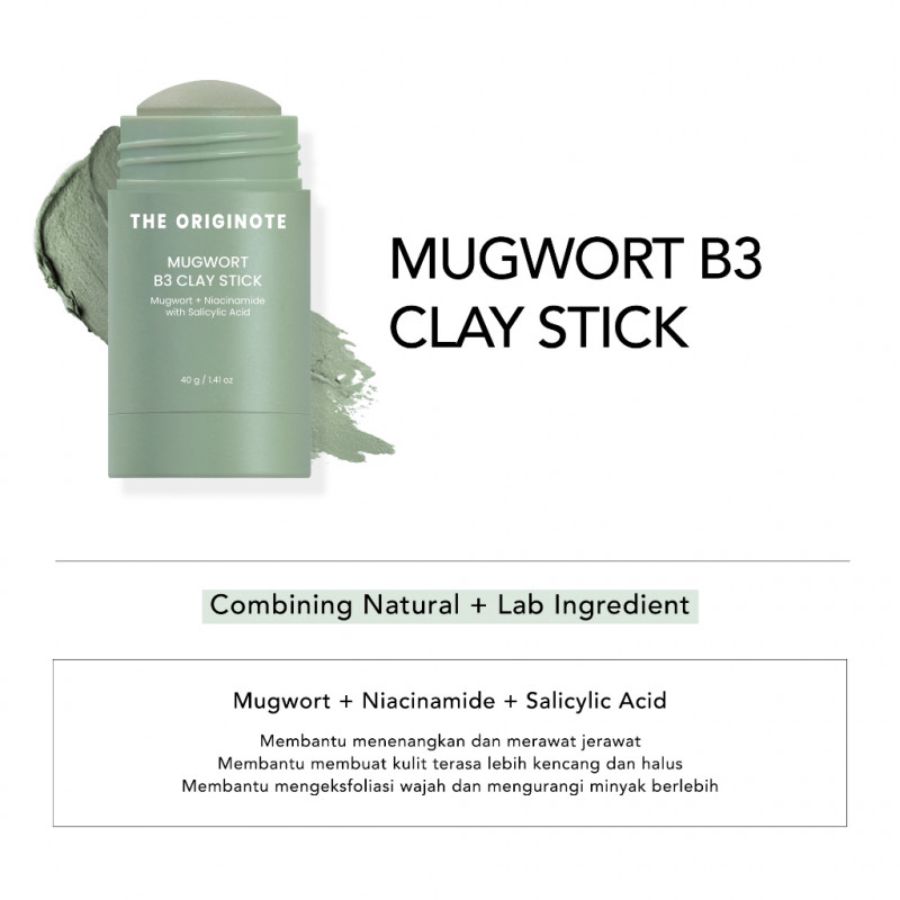 The Originote Mugwort B3 Clay Face Mask Stick 30gram