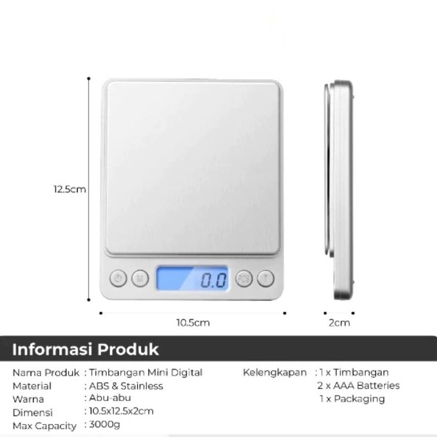 Timbangan Dapur Mini Digital 3 Kg 1pcs