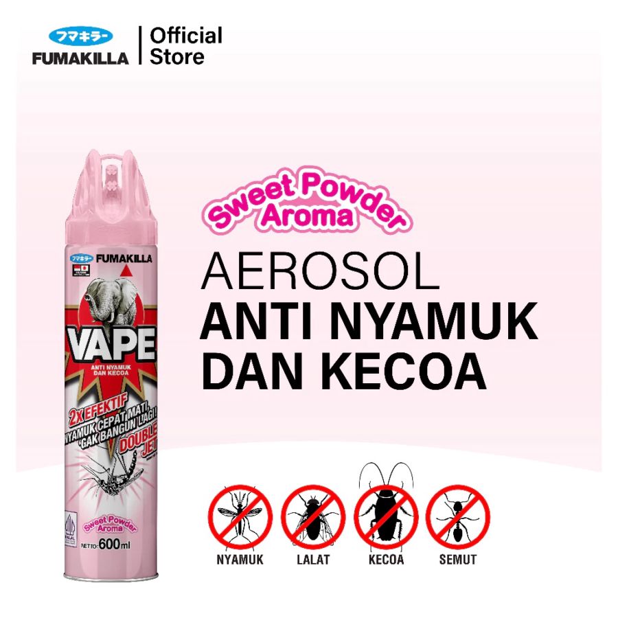 Vape Aerosol Sweet Powder Pembasmi Serangga 600ml