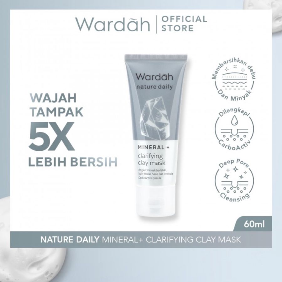 Wardah Nature Daily Mineral+ Clarifying Clay Mask 60ml
