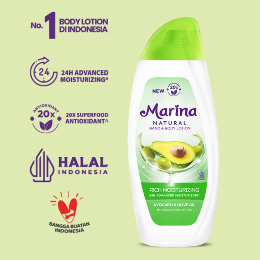 Marina Natural Rich Moisturizing Lotion 475ml
