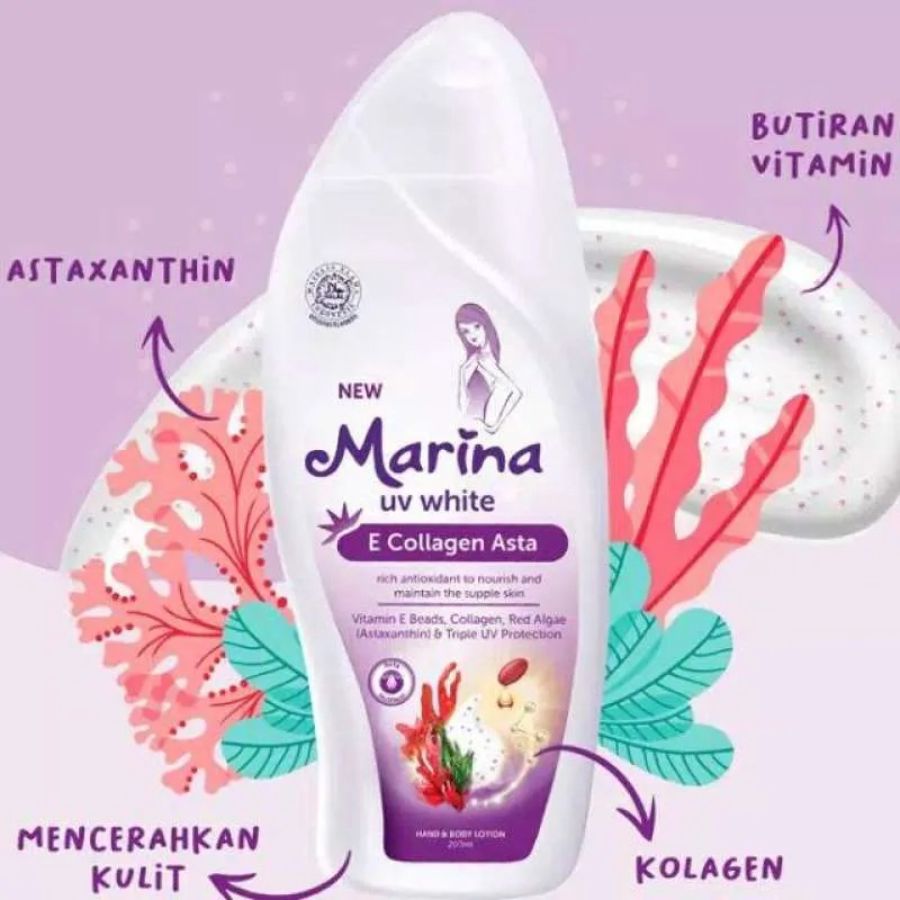 Marina UV White E Collagen Asta Body Lotion 185ml