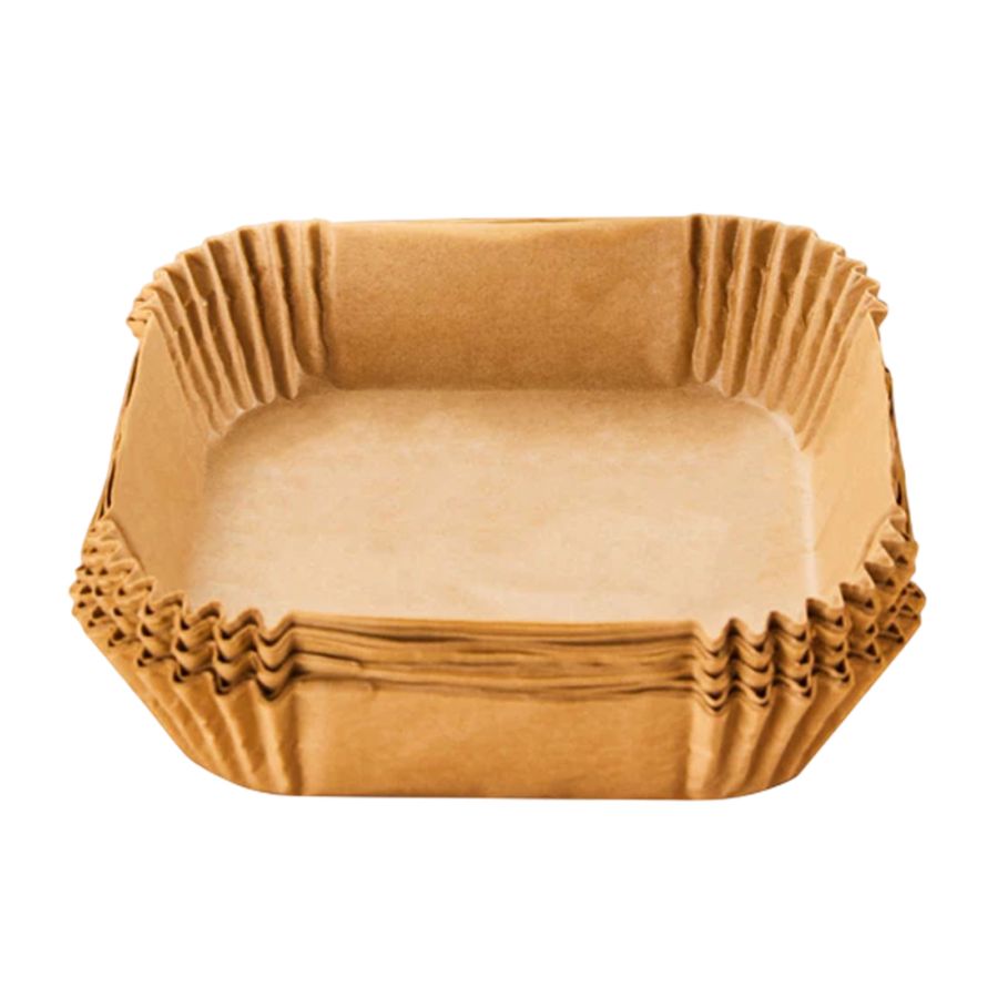 One Two Cups Kertas Alas Air Fryer Paper Liner Non Stick 50 PCS 16cm - MJ5 - Brown 1pcs