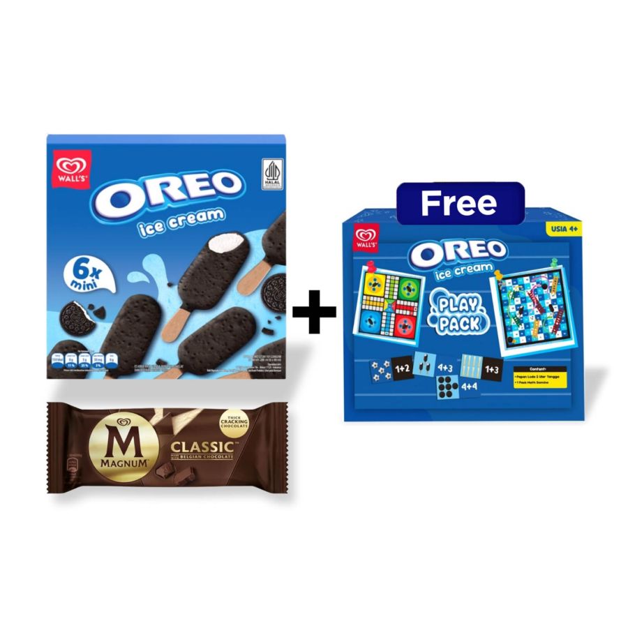 Bundle Walls Oreo Mini Stick & Magnum Classic Free Boardgame