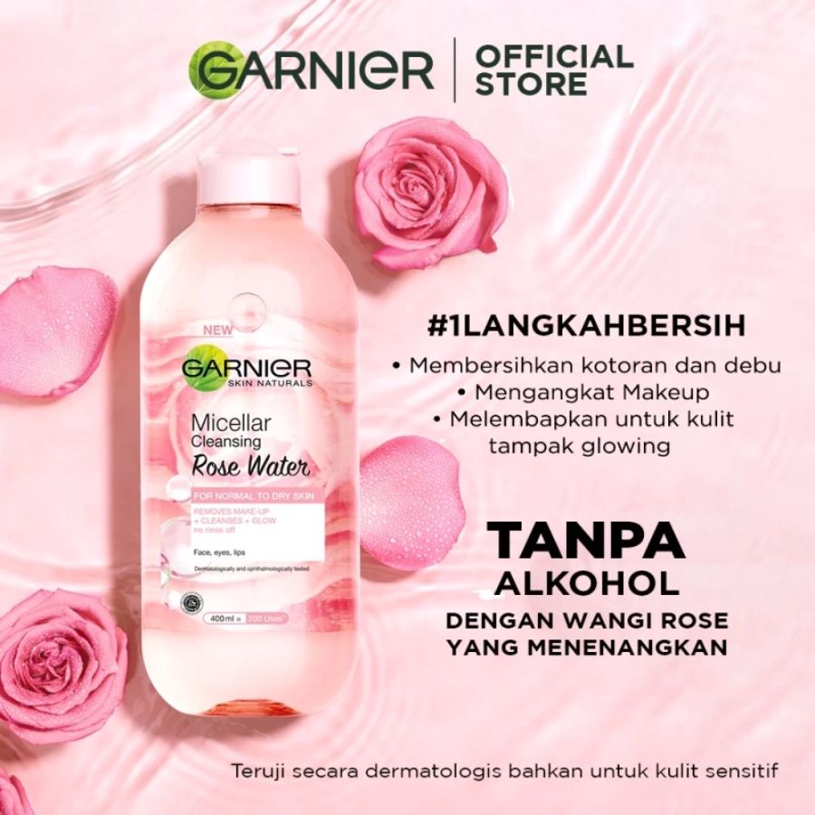 Garnier Micellar Rose Water Cleanse & Glow Skin Care 400ml