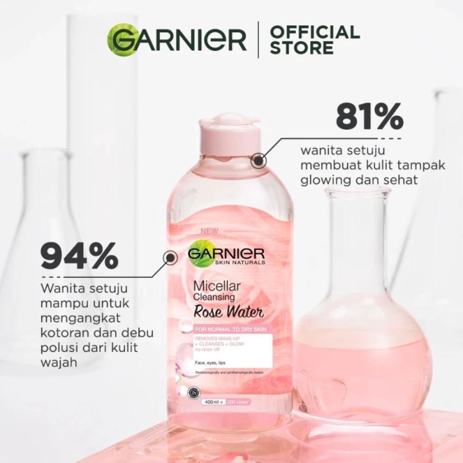 Garnier Micellar Rose Water Cleanse & Glow Skin Care 400ml