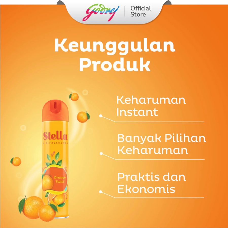 Stella Aerosol Orange Twist Pengharum Ruangan 350ml