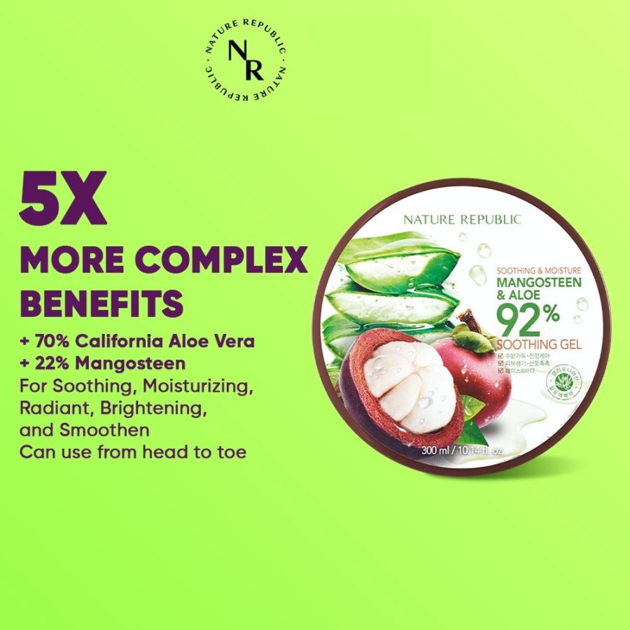 NATURE REPUBLIC Soothing & Moisture Mangosteen & Aloe 92% Soothing Gel 300ml