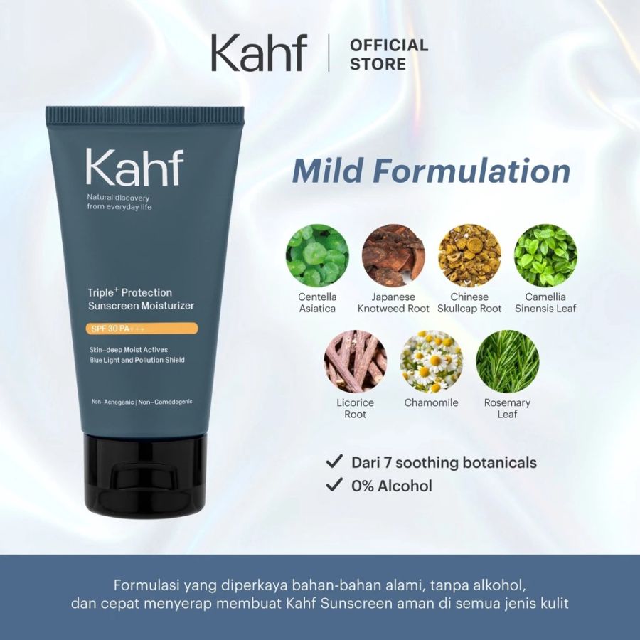 Kahf Triple+ Protection Sunscreen Moisturizer SPF 30 PA+++ 30ml