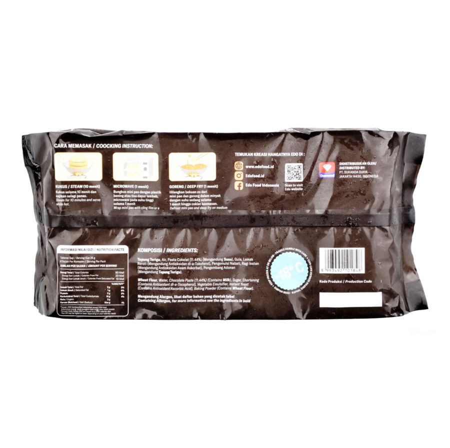 Edo Mini Pau Cokelat 200gram