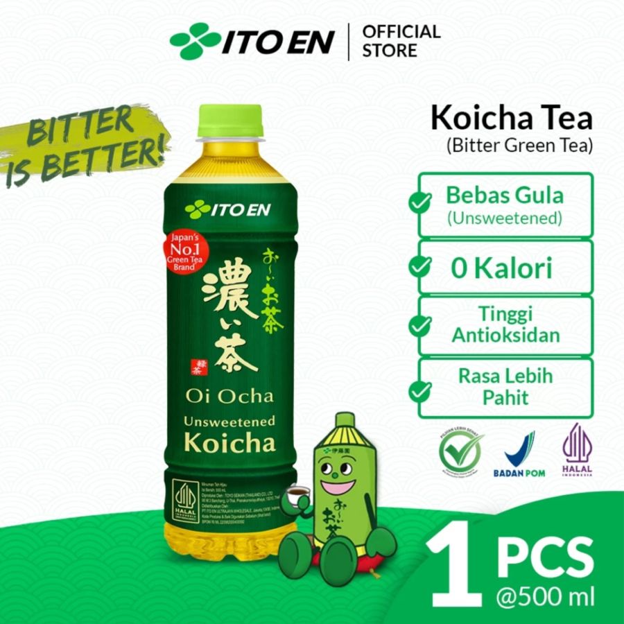 Ito En Oi Ocha Koicha Unsweetened Bold Green Tea 500ml