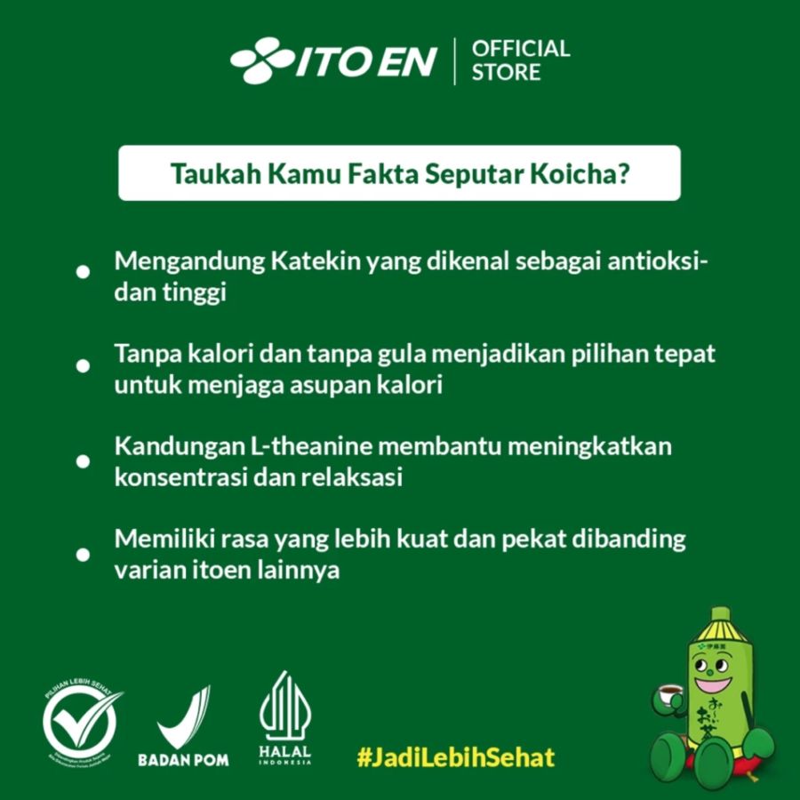 Ito En Oi Ocha Koicha Unsweetened Bold Green Tea 500ml