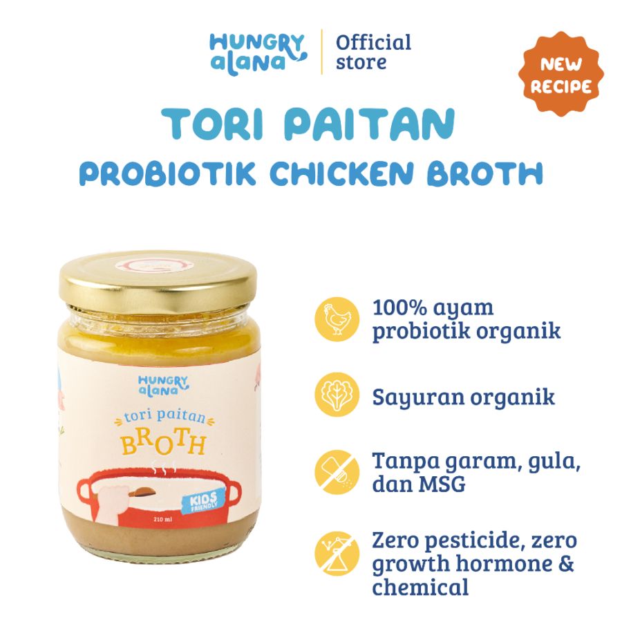 Hungry Alana Tori Paitan Broth Kaldu Ayam Probiotik MPASI 210ml
