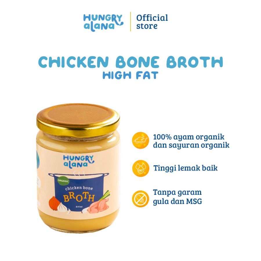 Hungry Alana Chicken Bone Broth High Fat MPASI 210ml