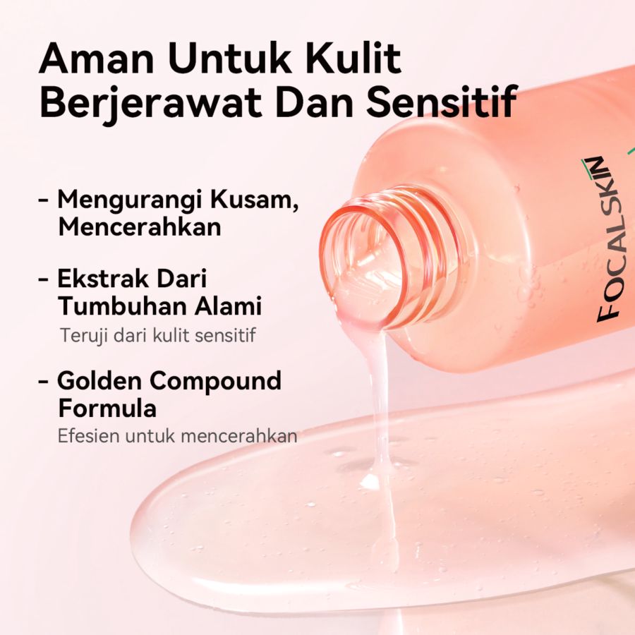 FOCALSKIN 3 In 1 Brightening Serum Toner Wajah 100ml