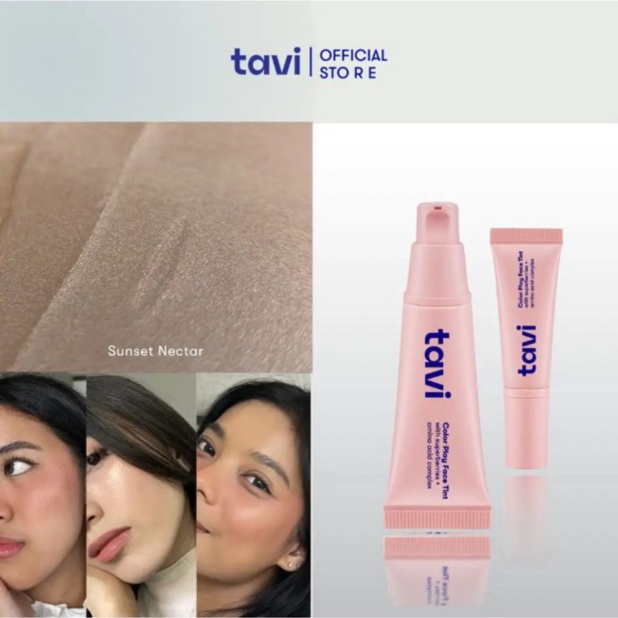 TAVI Color Play Face Tint Sunset Nectar Blush & Highlighter 9gram