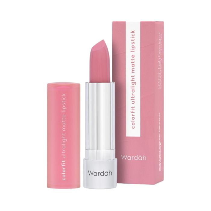 Wardah Colorfit Ultralight Matte 01 Pafrait Pink Lipstick