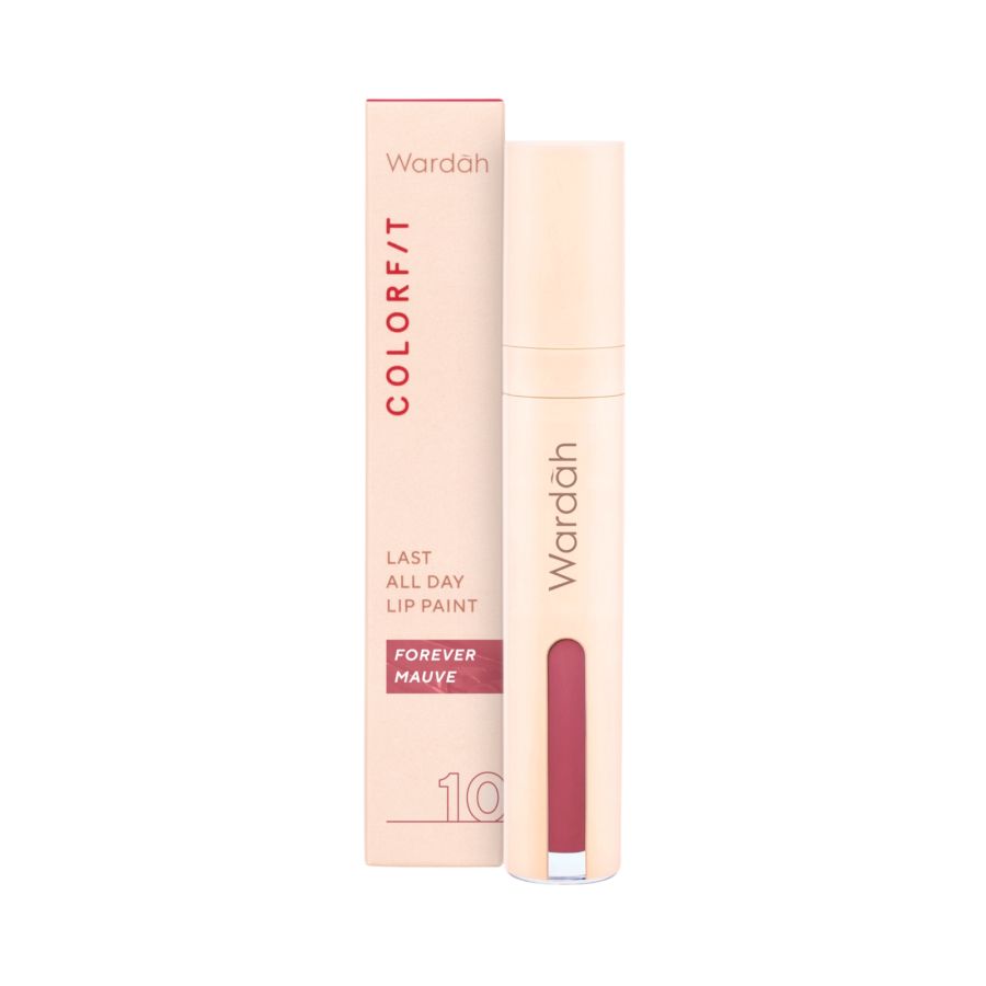 Wardah Colorfit Last All Day 10 Forever Mauve Lip Paint 4gram