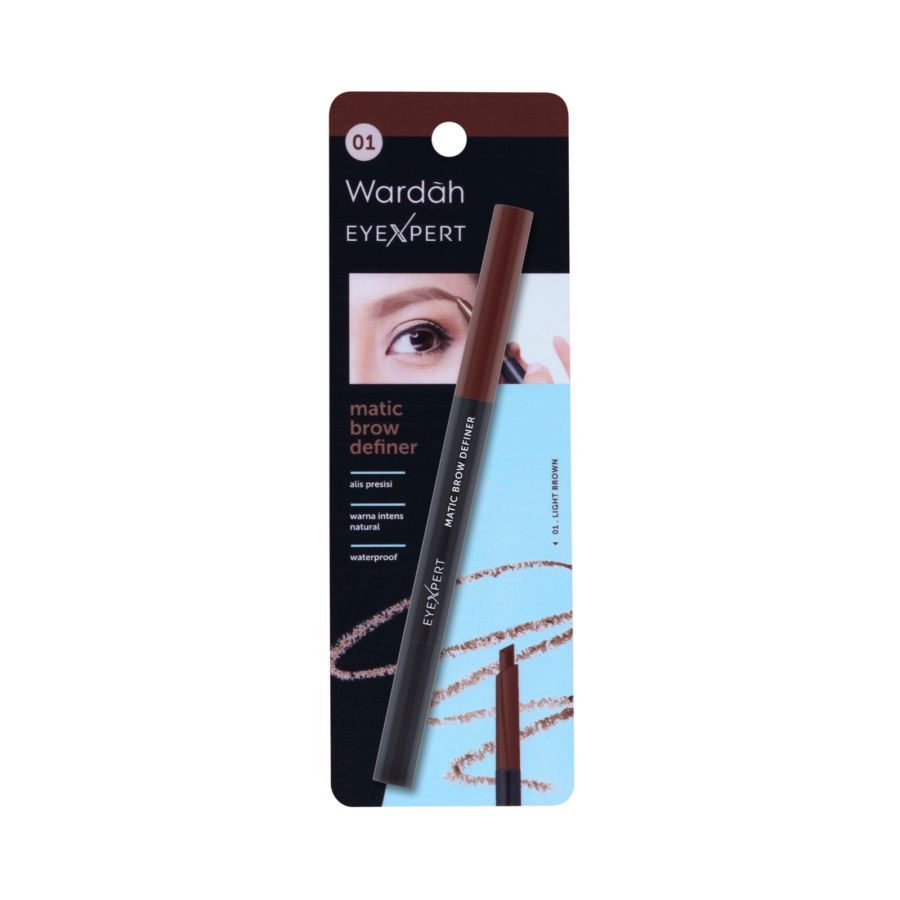 Wardah EyeXpert Matic 01 Light Brown Brow Definer 1stick