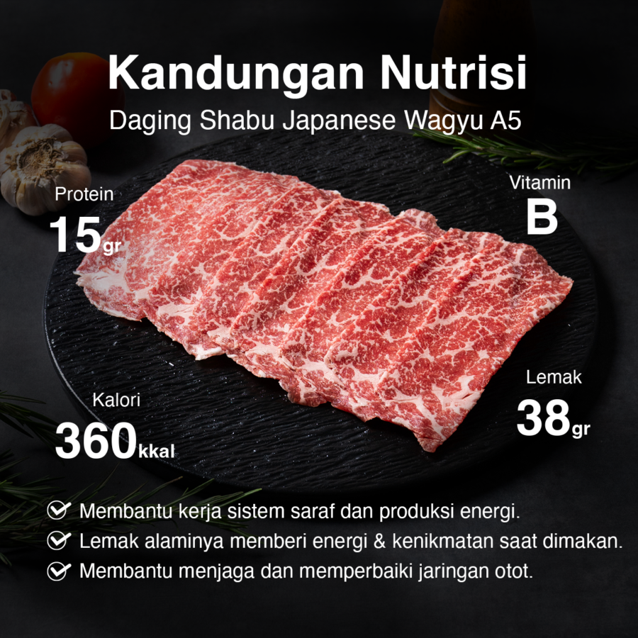Daging Shabu Japanese Wagyu A5 Astro Farm Signature 200gram 200gram