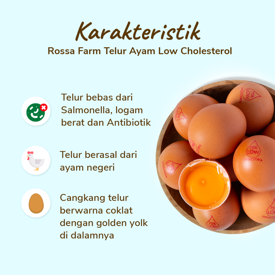 Rossa Farm Telur Ayam Low Cholesterol 10butir