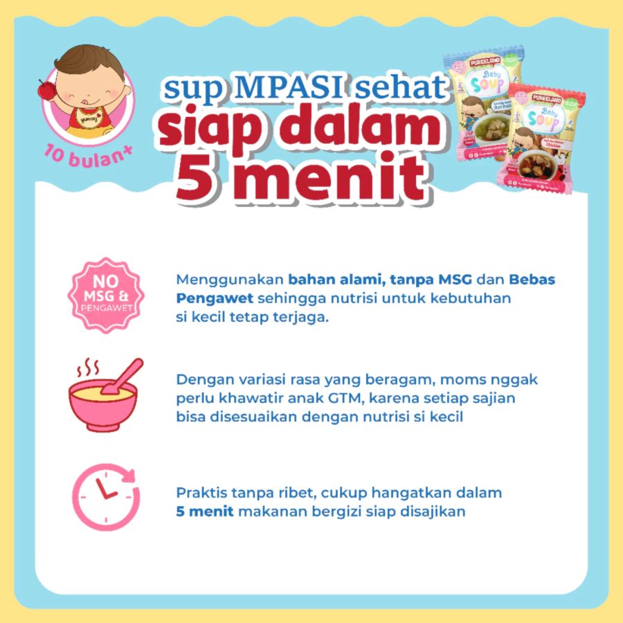Pureeland Baby Soup Meat Balls Soup MPASI 150ml