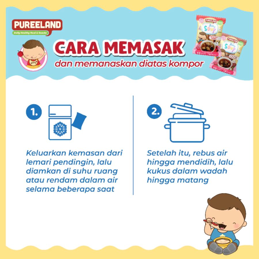 Pureeland Baby Soup Chicken Sweetcorn Chowder Soup MPASI 150ml