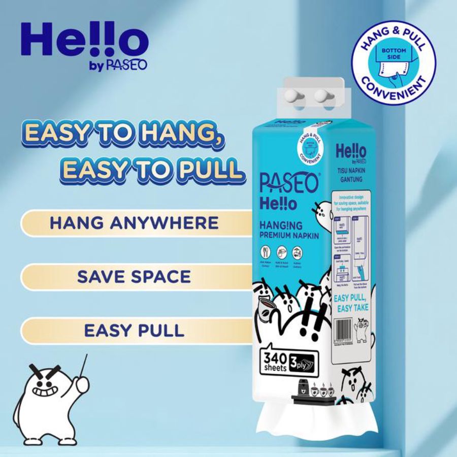 Paseo Hello Hanging Premium Napkin 340sheets
