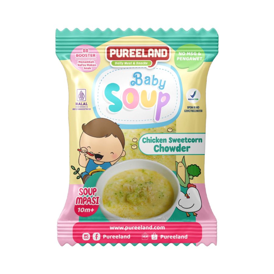 Pureeland Baby Soup Chicken Sweetcorn Chowder Soup MPASI 150ml