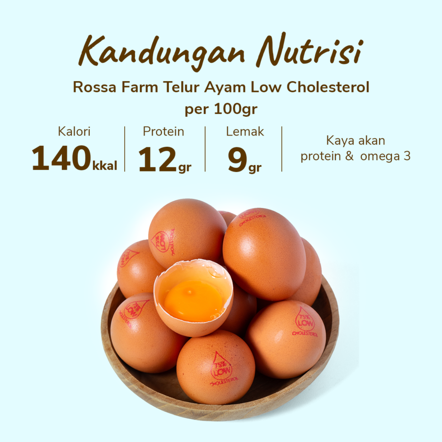 Rossa Farm Telur Ayam Low Cholesterol 10butir