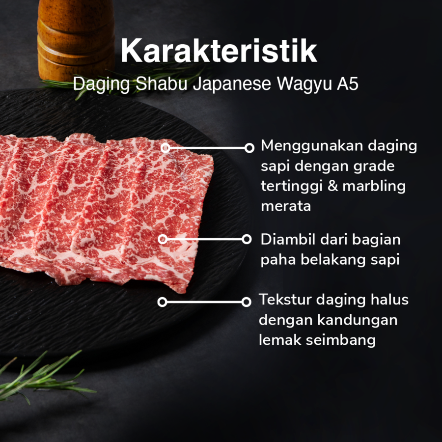 Daging Shabu Japanese Wagyu A5 Astro Farm Signature 200gram 200gram