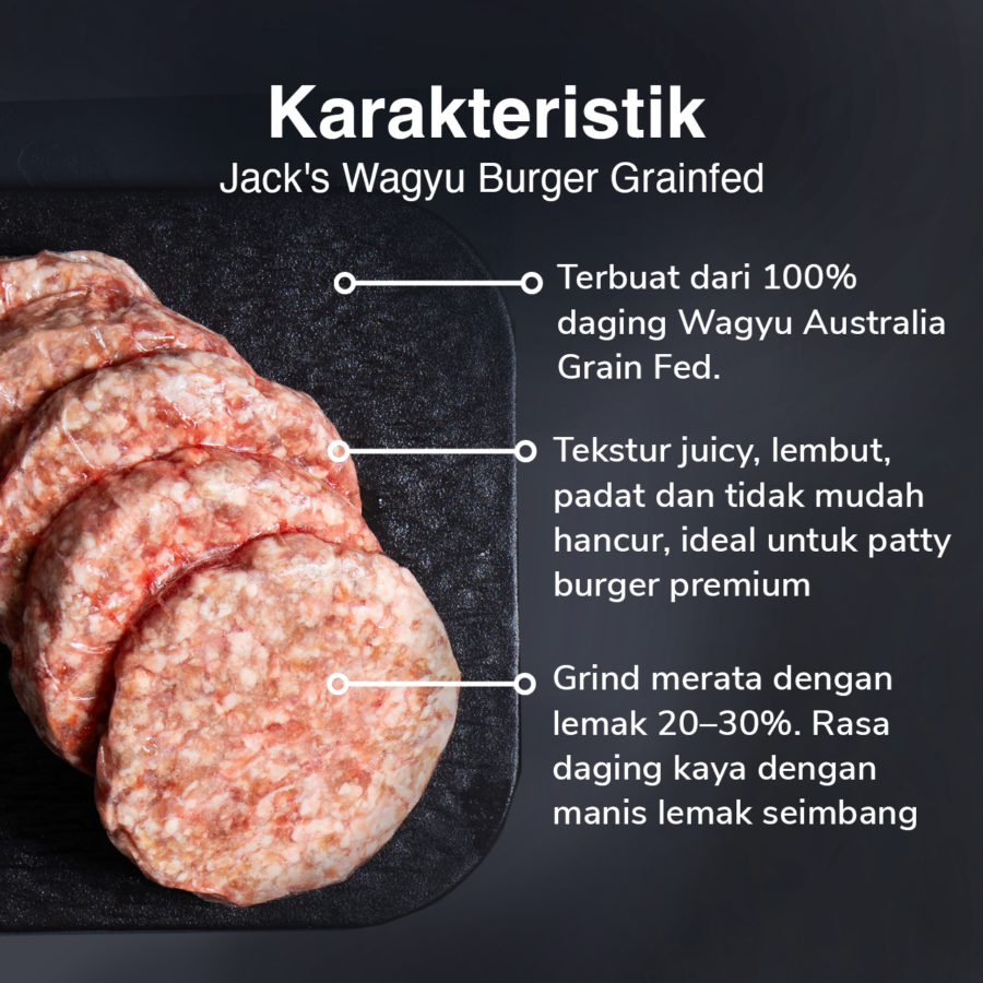 Jack's Wagyu Burger Grainfed 450-500gram
