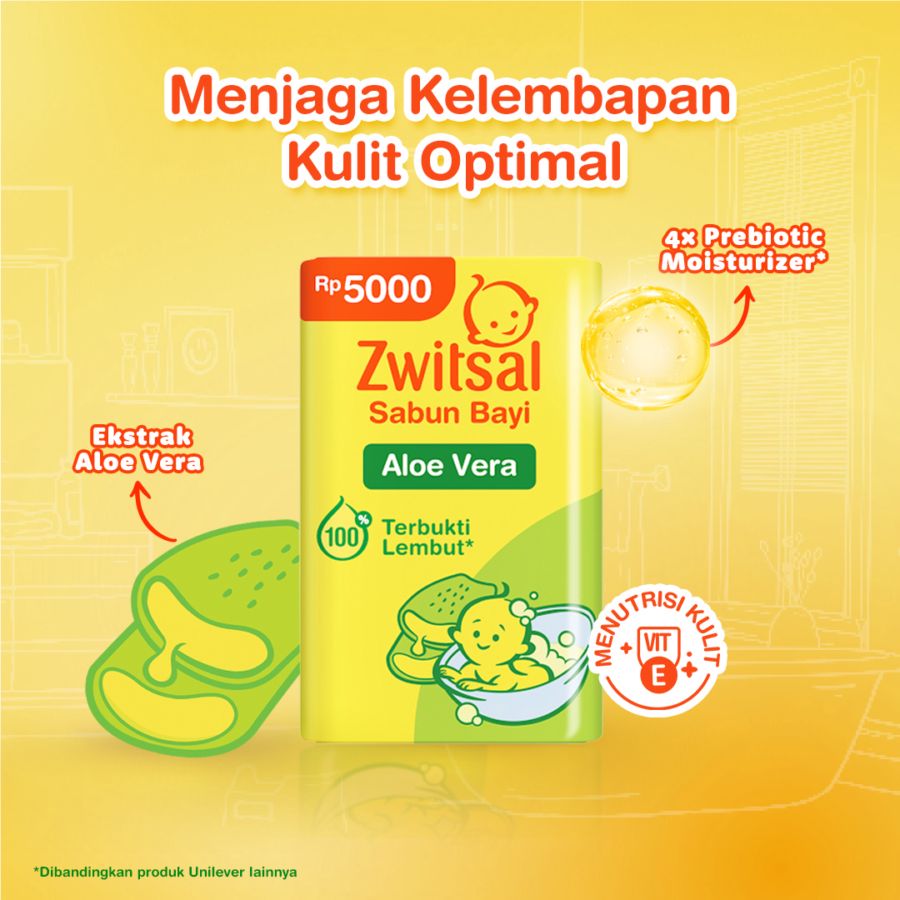 Zwitsal Baby Aloe Vera Soap Bar 70gram