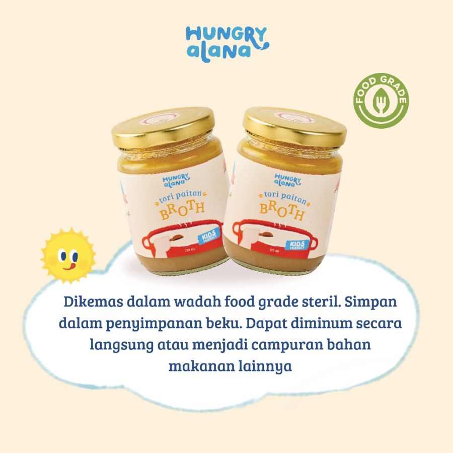 Hungry Alana Tori Paitan Broth Kaldu Ayam Probiotik MPASI 210ml