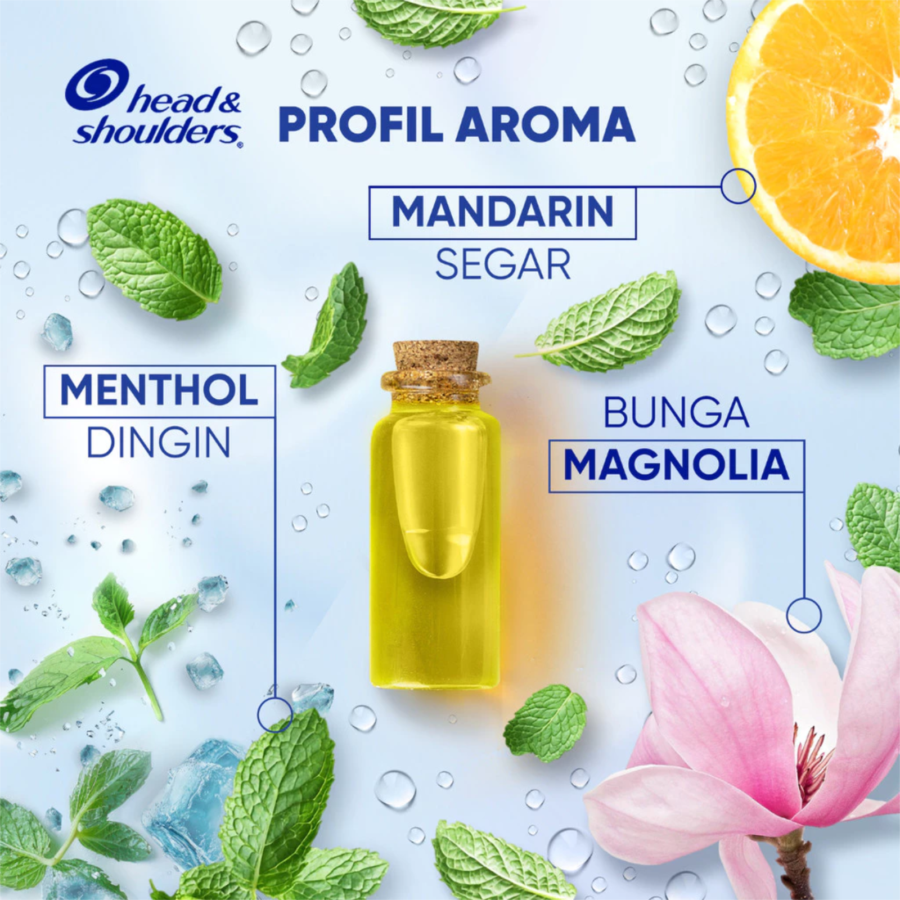 Head & Shoulders Menthol Dingin Anti Dandruff Shampoo 840ml