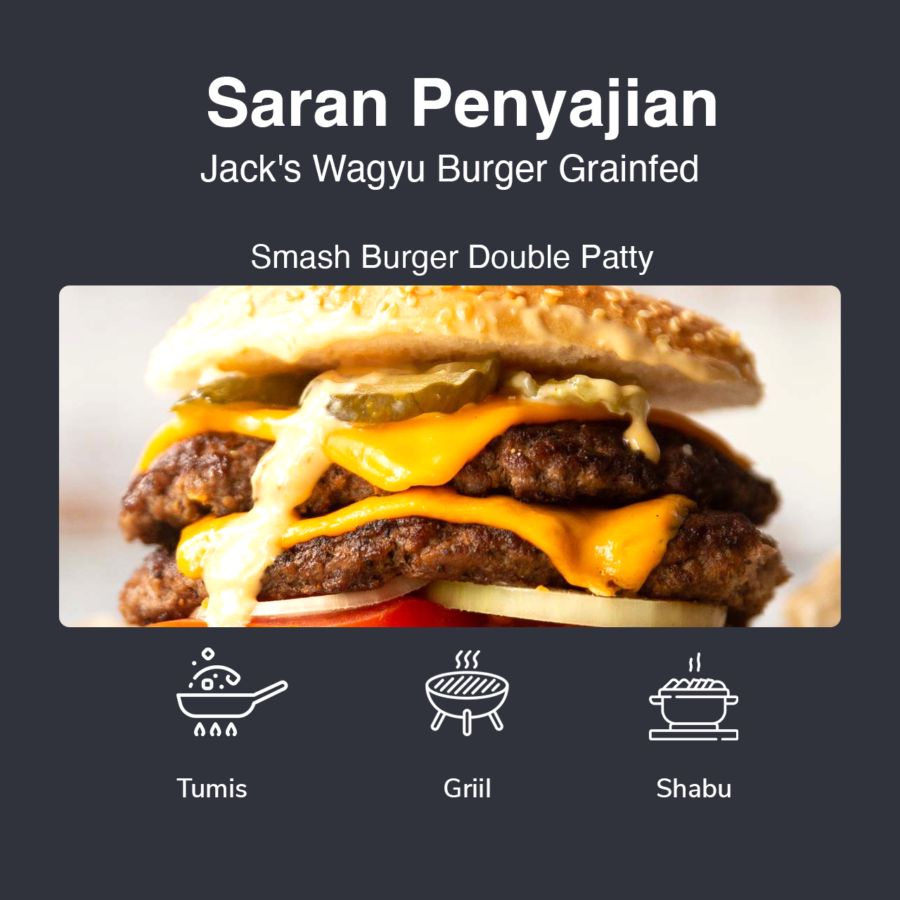 Jack's Wagyu Burger Grainfed 450-500gram