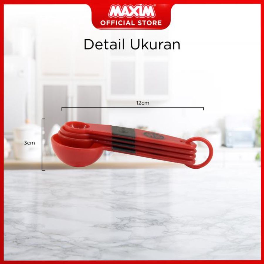 Maxim Tools Measuring Spoon Set Sendok Takar Kecil 4 Pcs 1pcs