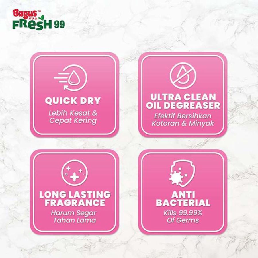 Bagus Fresh 99 Peach Blossom Pembersih Lantai Pouch 575ml