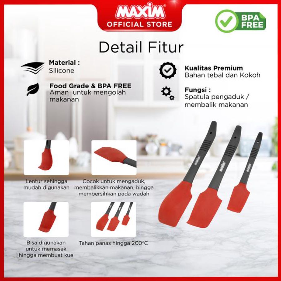 Maxim Tools Silicone Spatula Size M 1pcs