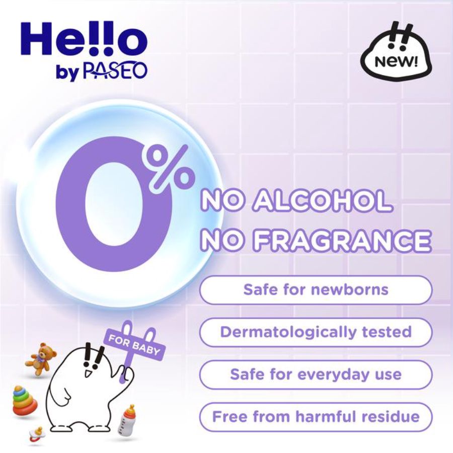 Paseo Hello Baby Flushable Wet Tissue 50sheets