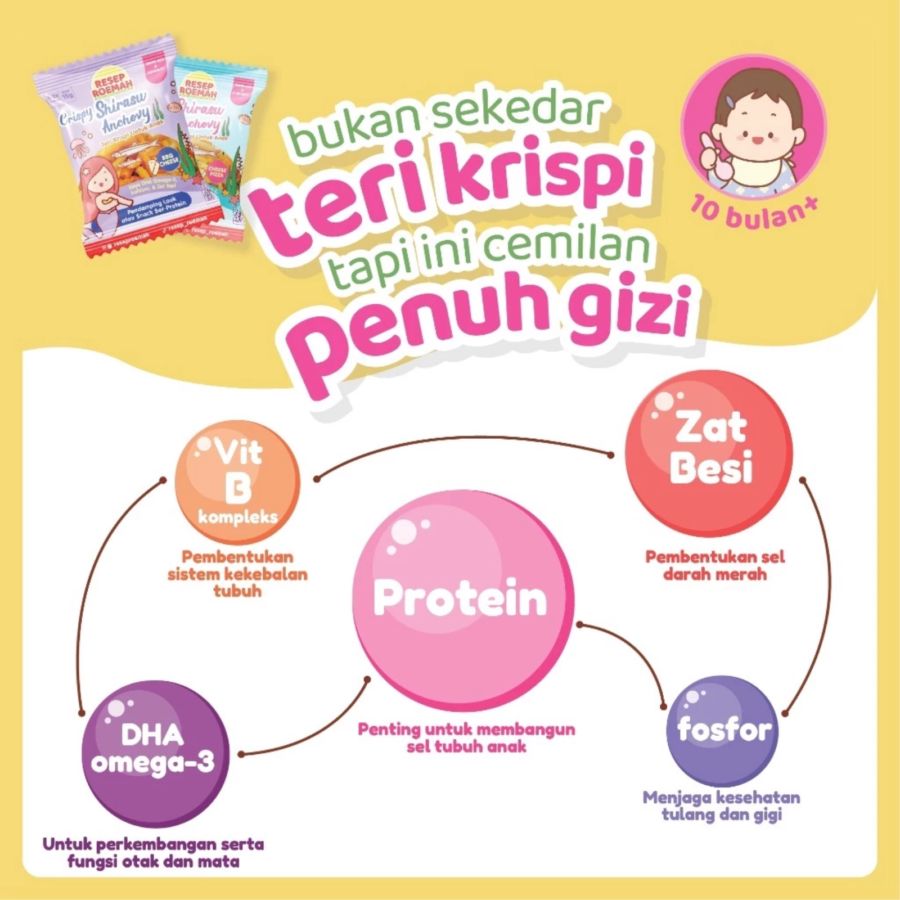 Resep Roemah Crispy Crumbs Shirasu Anchovy Teri Kremes untuk Anak 15gram