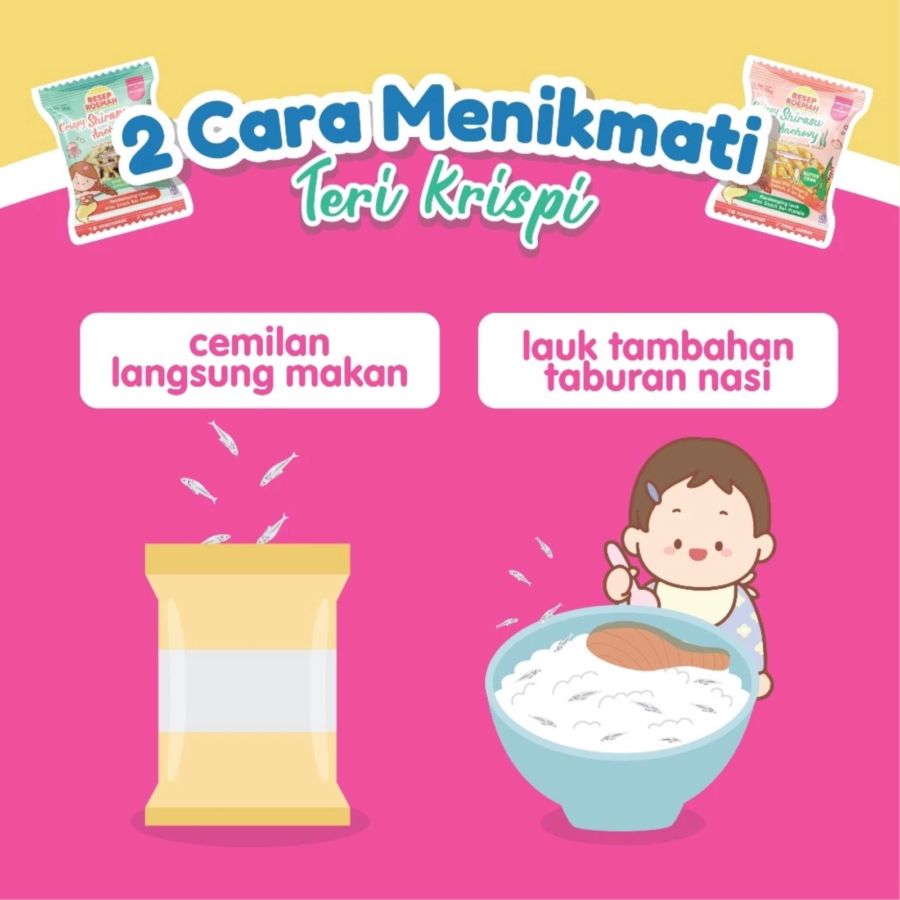 Resep Roemah Crispy Shirasu Anchovy Sesame Seaweed Teri Crispy untuk Anak 15gram