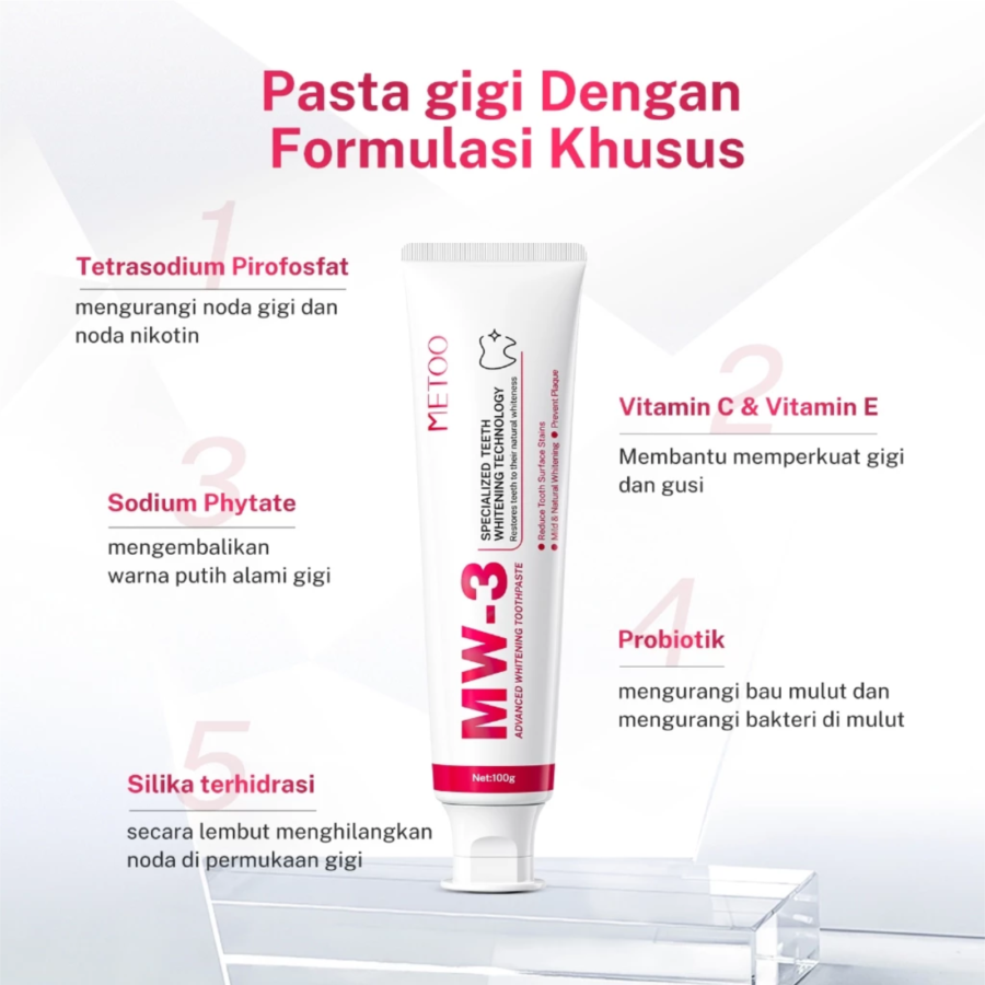 Metoo MW-3 Advanced Whitening Toothpaste 100gram