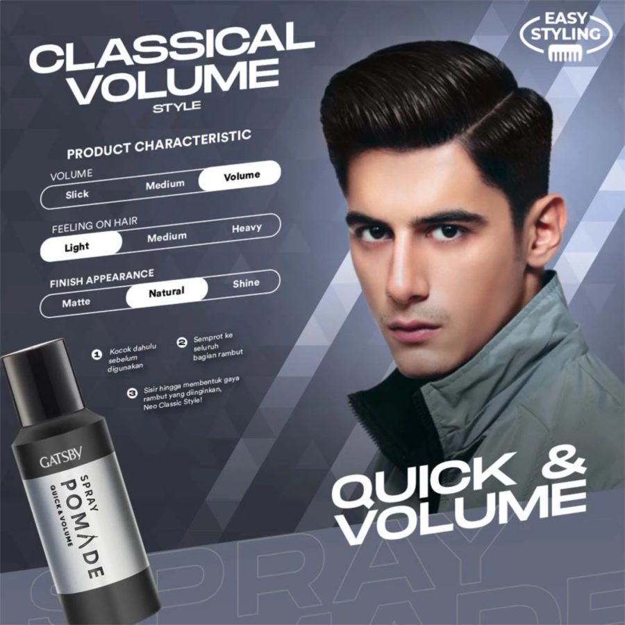 Gatsby Spray Pomade Quick & Volume 150ml