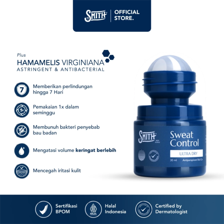 Smith Sweat Control Ultra Dry Antiperspirant Roll On 30ml